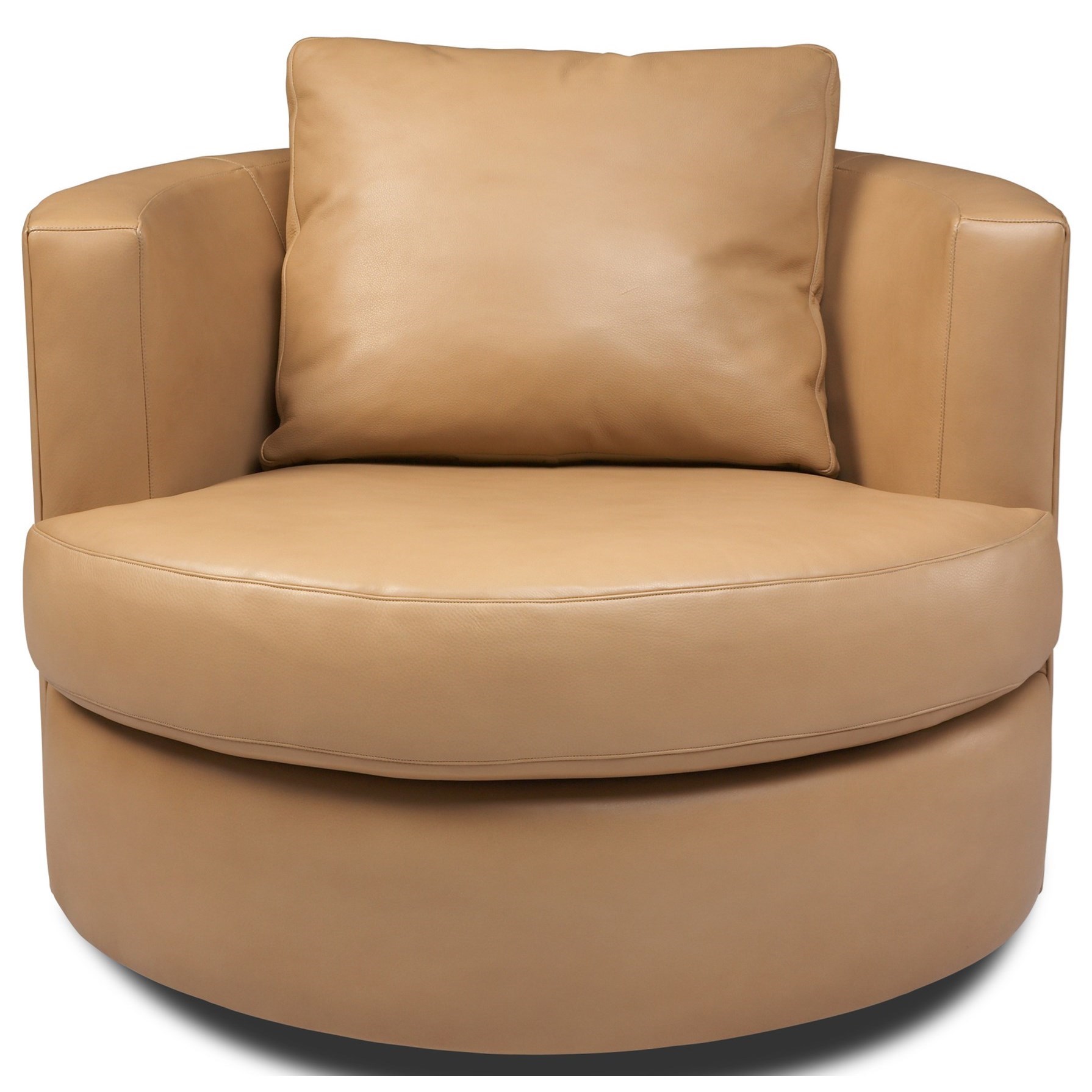 Round swivel outlet chair leather